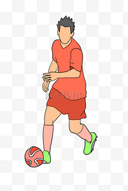 足球健身卡通插画
