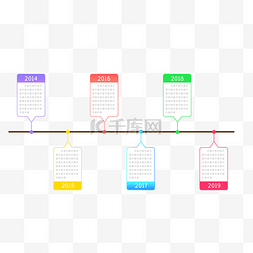 时间轴图片_创意渐变PPT时间轴