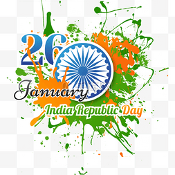 india republic day水墨艺术创意