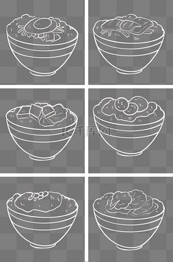 美团饿了么外卖图片_线条盖浇饭