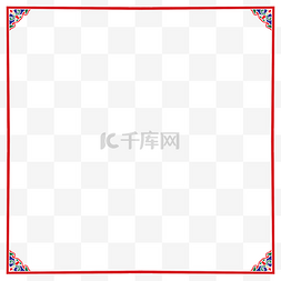 中式花纹复古边框标题栏图片_中式复古花纹边框