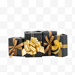 黑金盒图片_圣诞节黑金礼物盒