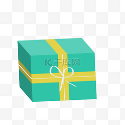 绿色礼物盒图片_卡通绿色礼物盒下载