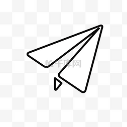 纸飞机图标图片_扁平化纸飞机