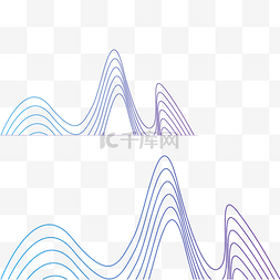 线条经典图片_中国风线条抽象山峰