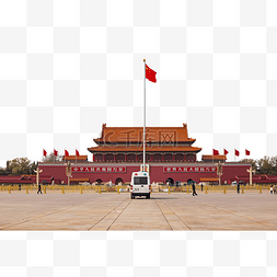 北京城市地标天安门广场五星红旗