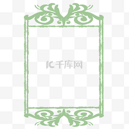 绿色西式花纹边框