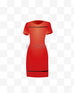红色女士连衣裙