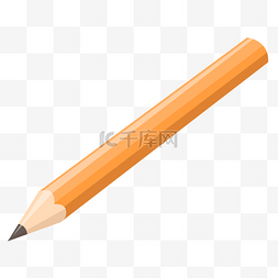 周岁铅笔图片_橙色铅笔