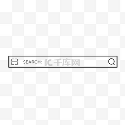 搜索框搜索框图片_黑色扁平二维码搜索框