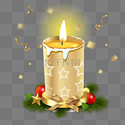 金色圣诞蜡烛advent