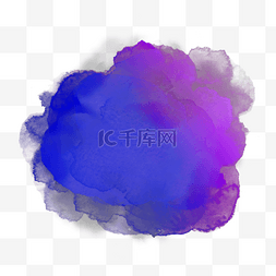 蓝质感图片_water splash蓝紫色水彩边框