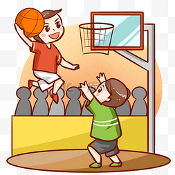 篮球海报装饰图片_篮球比赛球员扣篮