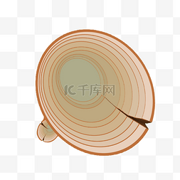 木树年轮图片_矢量一个木头树桩插画