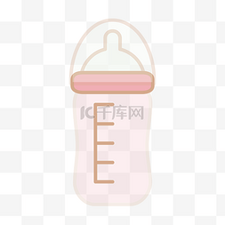 粉色奶图片_婴儿用品奶壶插画