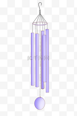 紫色立体风铃