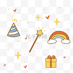 双层生日蛋糕盒图片_可爱生日涂鸦