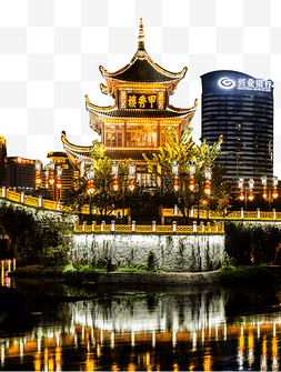 夜景楼图片_甲秀楼 城市夜景