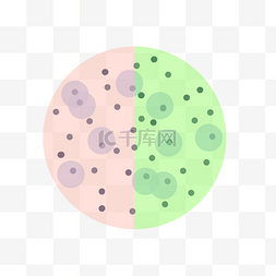 点状圆形图片_圆球细胞细菌卡通