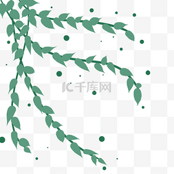 卡通植物绿色枝条