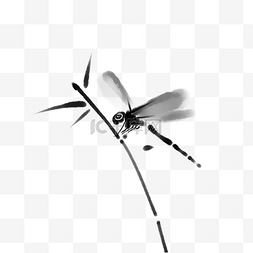 蜻蜓飞行图片_水墨蜻蜓