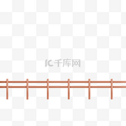 栏栅卡通图片_红色的栏杆免抠图