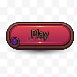 红色button图片_红色色游戏按钮icon