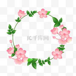 粉色樱花花朵边框