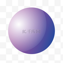紫色圆弧圆球元素