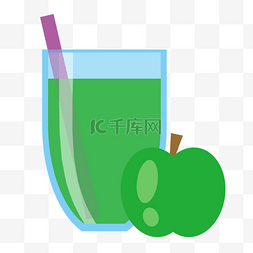 苹果汁素材图片_苹果汁的卡通插画