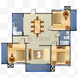 户型加配图片_楼房户型小居室户型图