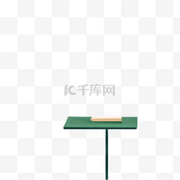 小椅子插画图片_绿色的桌子免抠图