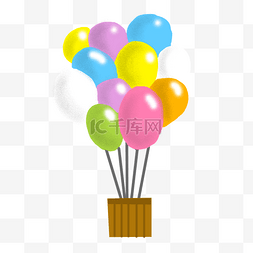 彩色气球热气球