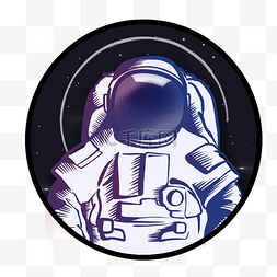 太空宇宙手绘图片_宇航员太空个性插画手绘科幻元素