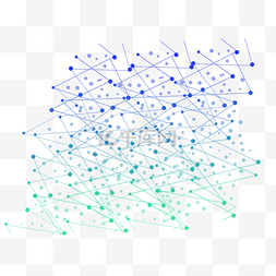 网点科技图片_蓝绿色网点不规则渐变纹理线条点