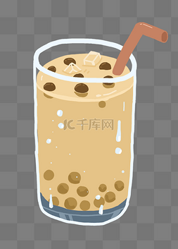 一杯好喝的奶茶图片_一杯珍珠奶茶插图