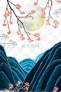 中秋节花好月圆景色