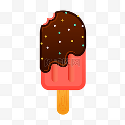 冰淇淋草莓图片_巧克力味冰棍