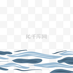 蓝色河流图片_蓝色的海水免抠图