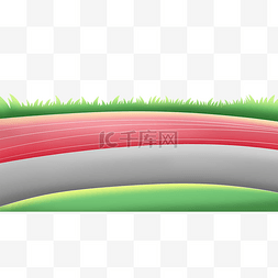 绿地操场图片_卡通手绘操场训练场