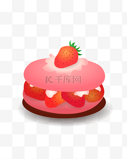 粉红色爱情图片_草莓蛋糕糕点甜品爱情