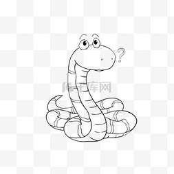 与蛇类一起洗澡图片_snake clipart black and white 卡通线稿问