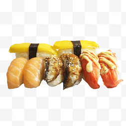 海鲜鳗鱼图片_日本寿司组合