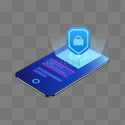 蓝色手机科技元素图片_蓝色科技3d炫光电子设备