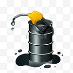 倾倒石油原油罐