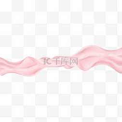 粉色新流体丝带漂浮丝绸