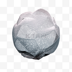 渲染球体图片_白色的抽象扭曲渐变球体