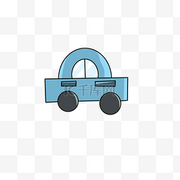 蓝色玩具汽车图片_玩具汽车装饰