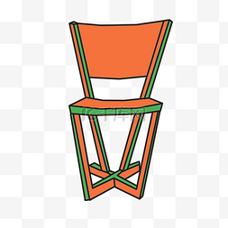 时尚橙色椅子插画