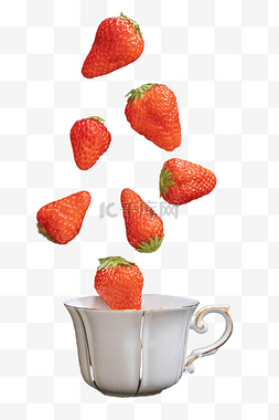 飞起来水果图片_飞起来的草莓